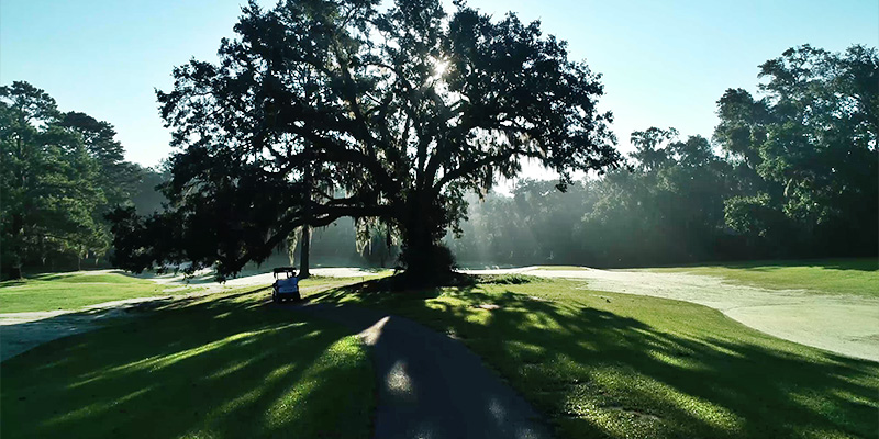 Sun shining on Hilaman Golf Course